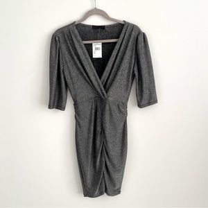 Fraiche by J Silver Shimmer Wrap Dress